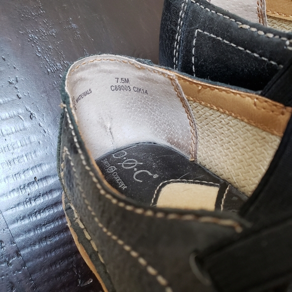 SALE! Like New BOC Black Leather Mary Jane Loafers Sandals Size 7.5 - Picture 7 of 11